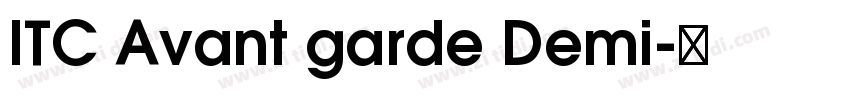 ITC Avant garde Demi字体转换